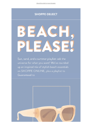 Shoppe Object - Beach, Please