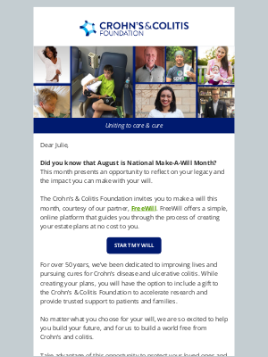 Crohn's & Colitis Foundation - Make a Will, Make an Impact