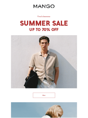 MANGO  - Up to 70% off in the final Sale 📢