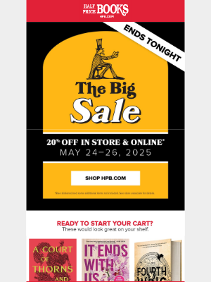 Half Price Books - Last Chance For Up to 20% Off