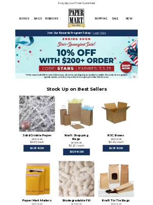 Paper Mart - Ending Soon! 10% Off $200+ on Customer Favorites