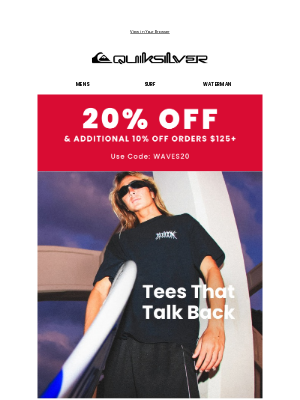 Quiksilver - Tees That Talk Back 🗣️