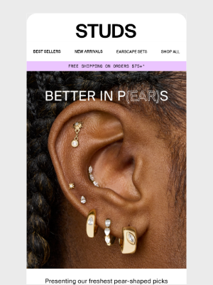 Studs - Fresh picked p(ears) 🍐