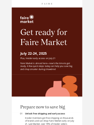 Faire - Get ready to save big during Faire Market