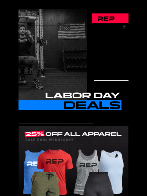 REP Fitness - Labor Day Deals, Ends Wednesday