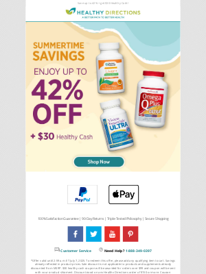 Healthy Directions - Summertime Savings STARTS NOW 🌞 🏖️