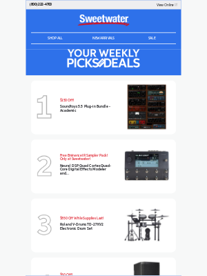 Sweetwater - This Week’s Top Deals at Sweetwater!