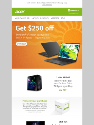 Acer - Enjoy sizzling end-of-summer savings—up to 50% off