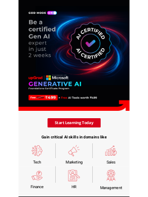 UpGrad (India) - Master Gen AI with Microsoft Experts @ ₹499
