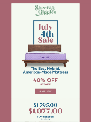 Sheets & Giggles - Our 4th Sale Continues to Pop Off 🎆