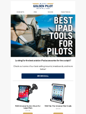 Marv Golden Pilot Supplies - Our #1 Aviation iPad Bestsellers 📱