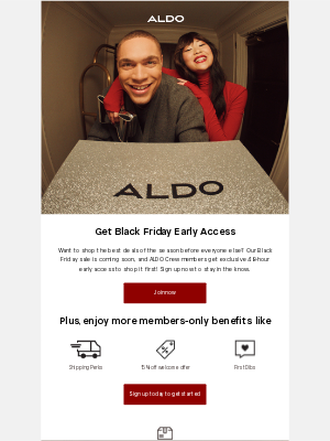 ALDO - Want Black Friday early access?