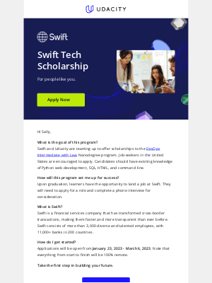 Udacity - Swift Tech Scholarship: Apply now