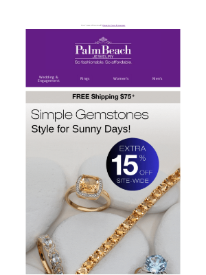 PalmBeach Jewelry - Hey Mary! 15% OFF New Gems!💛