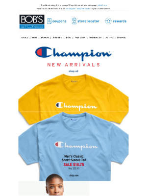 Bob's Stores - Champion NEW ARRIVALS 🎉