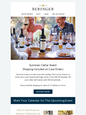 Beringer - Save During Our Summer Cellar Event