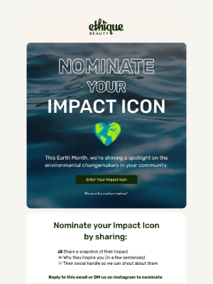 Ethique - Who Inspires You? Nominate Now! 🌊