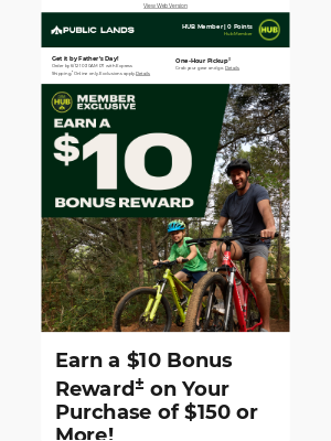 Public Lands - HUB members earn a $10 Bonus Reward 💸