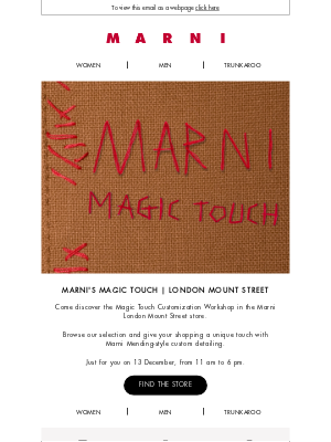 Marni - MARNI'S MAGIC TOUCH | London Mount Street