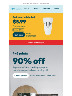 Snapfish - ⏳ Last call: 90% off prints can’t last forever…