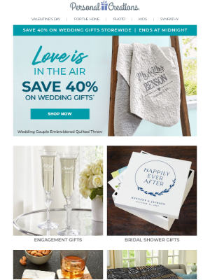 Personal Creations - Save 40% on Gifts the Whole Wedding Party Is Sure to Love.