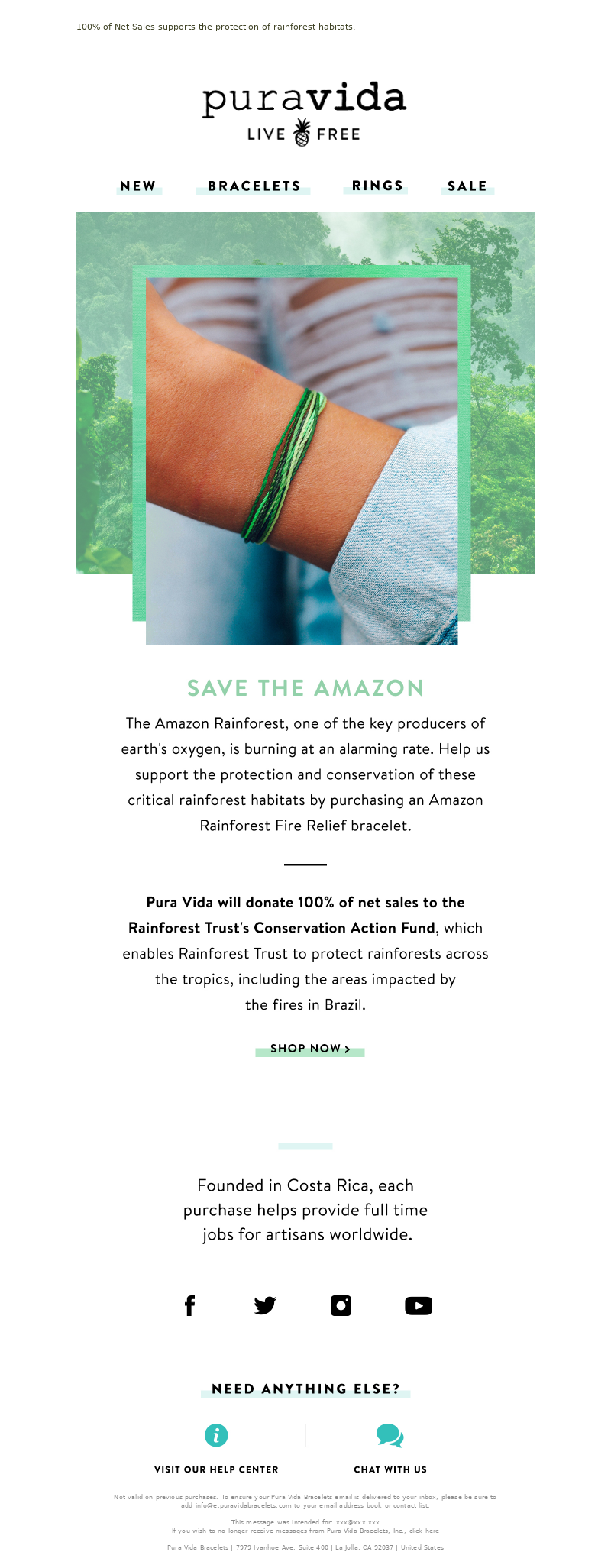 Pura Vida Bracelets - O.M.🌲!!! Save the Amazon Rainforest!