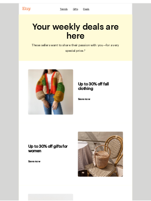 Etsy - Deals on deals on deals