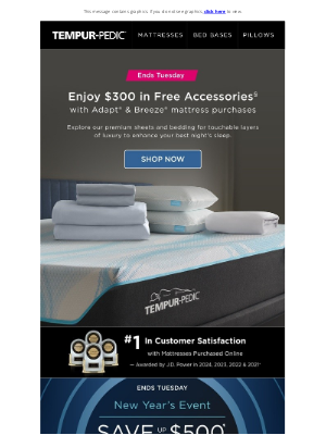 Tempur-Pedic - Make your bed with $300 in free accessories