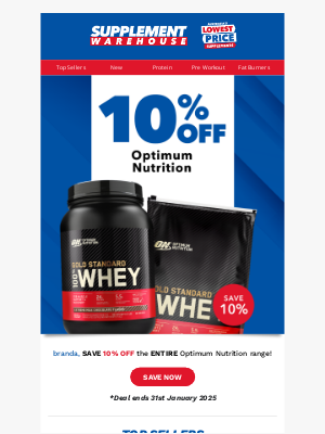 Supplement Warehouse (Australia) - Optimum Nutrition 🤯 10% Off NOW