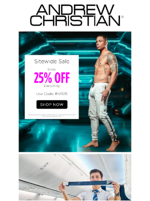 Andrew Christian - 25% Off ENDS TOMORROW