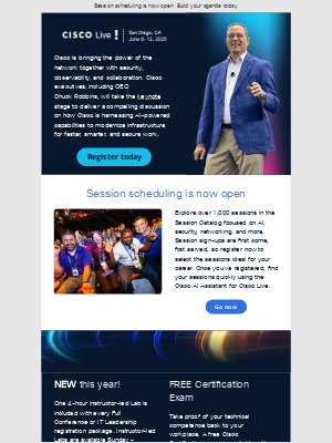 Cisco - Time's ticking! Register for Cisco Live before May 13th to unlock savings.