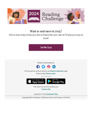 Goodreads - Join the 2024 Goodreads Reading Challenge!