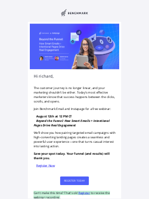 Benchmark Email - [WEBINAR] Beyond the Funnel: A New Way to Drive Engagement