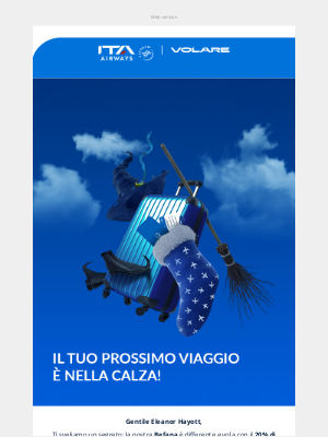 ITA Airways (Italy) - 👉 Il tuo prossimo viaggio è nella calza 🧦🧙‍♀️