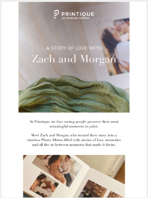 Printique - A love story in pages: Morgan & Zach's stunning Album