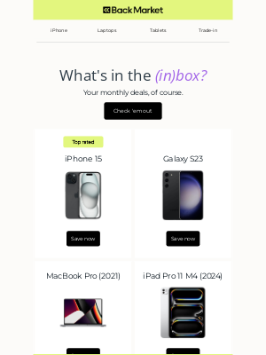 Back Market - July's deals just dropped, brian