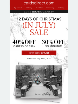 CardsDirect - On the 1st Day of Christmas, My Mailbox Gave to Me...