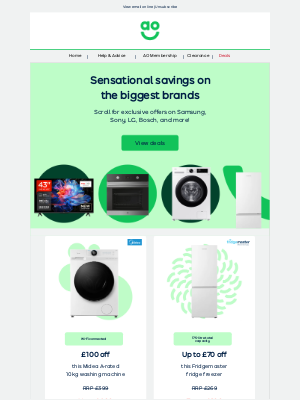 AO (United Kingdom) - DEALS | Up to £170 off 🤩