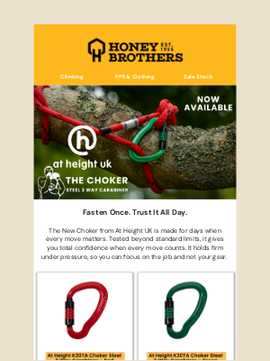 Honey Brothers - New from At Height UK: Lock In Confidence with The Choker