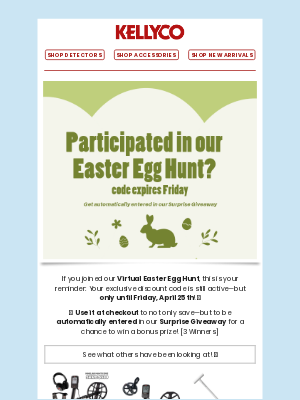 Kellyco Metal Detectors - Did You Crack the Code? It’s Time to Use It! 🐣🐰