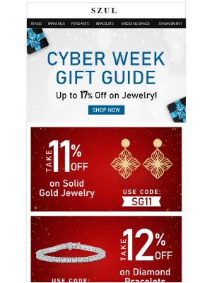 Szul - Cyber Week Gift Guide - Up to 17% Off on Jewelry!