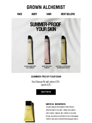 Grown Alchemist - Summer Skin Kit.