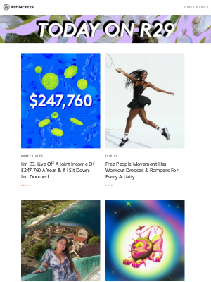 Refinery29 - I'm 39, live off a joint income of $247,760 a year, & if I sit down, I'm doomed