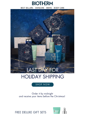 Biotherm - Last day to order in time for Christmas🎄