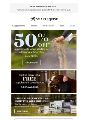 SmartPak Equine - Support Your Horse + Save 50%