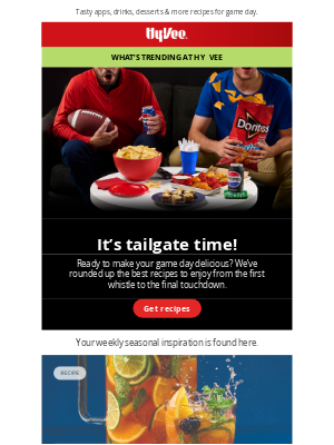 Hy-Vee - ebonie, here’s your tailgate playbook 🏈
