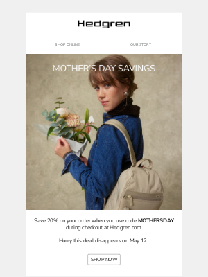 Hedgren - Mother's Day Savings! 🌷🛍️