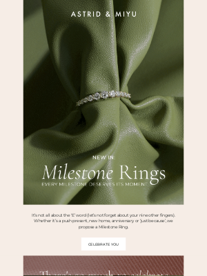Astrid & Miyu (United Kingdom) - NEW IN: Milestone Rings