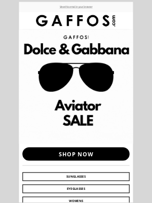 Gaffos - Exclusive One-Day Offer: Dolce & Gabbana Aviators, Elevate Your Style!