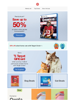 Target - Save up to 50% on select video games & accessories 🎮